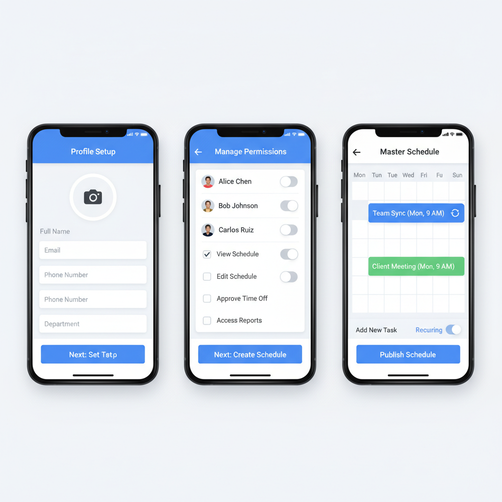 Setting Up User Profiles and Permissions — manager app schedule effectively