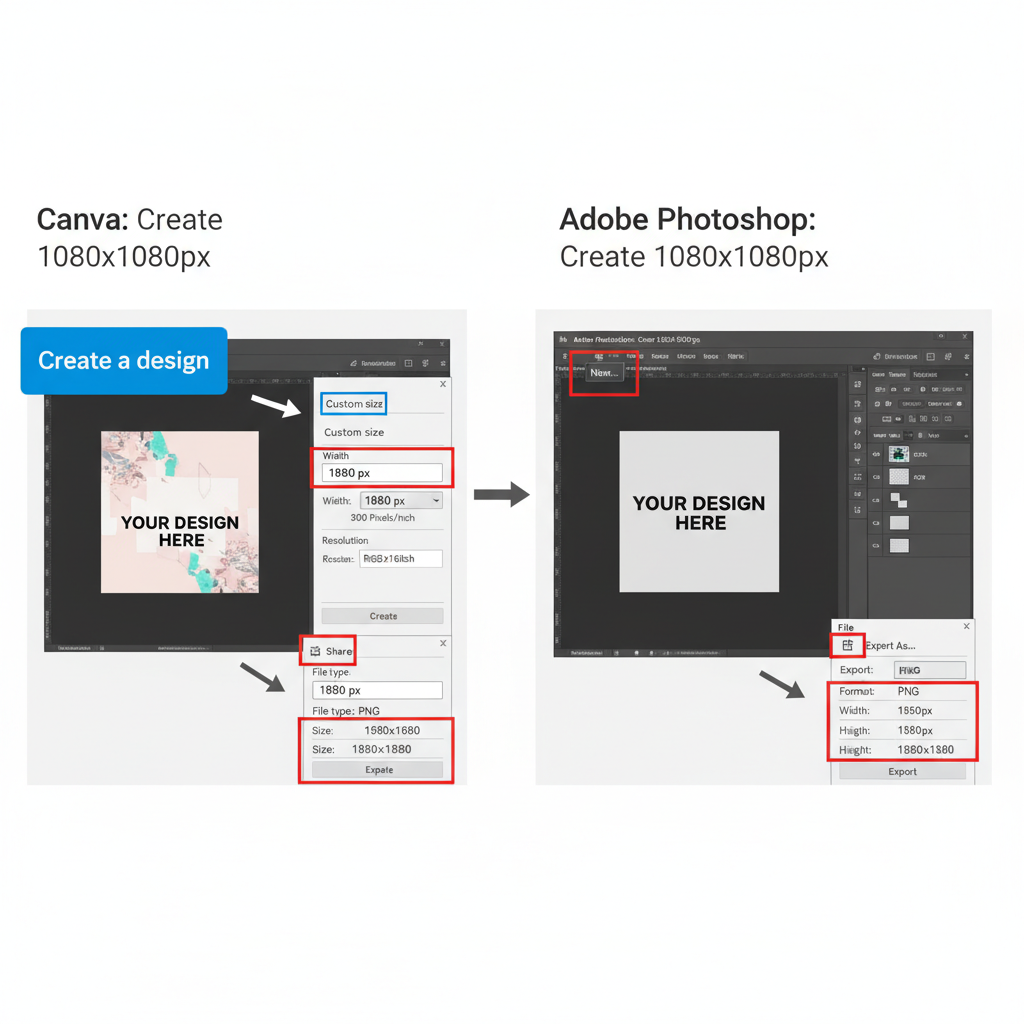 1. Canva — mastering 1080x1080 pixels for social media success