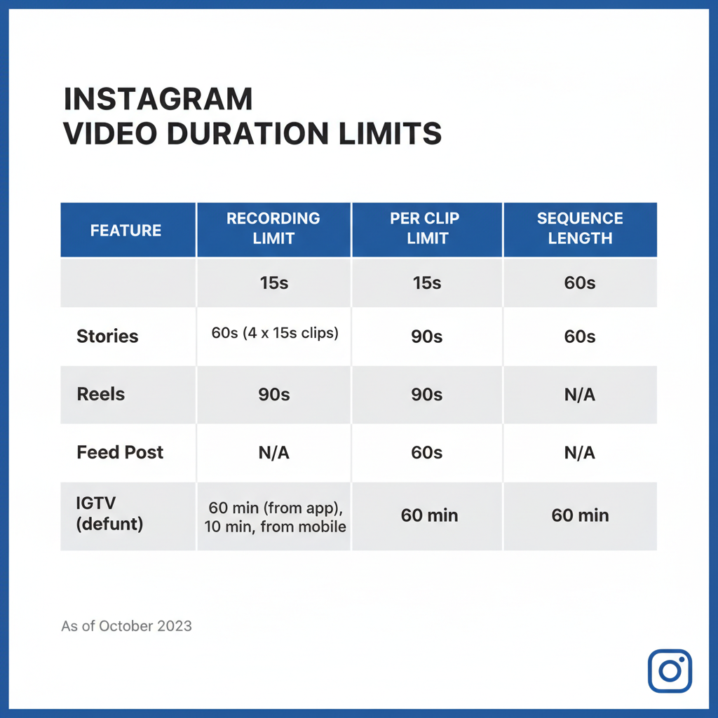 Sequence Limit — max instagram video length guide