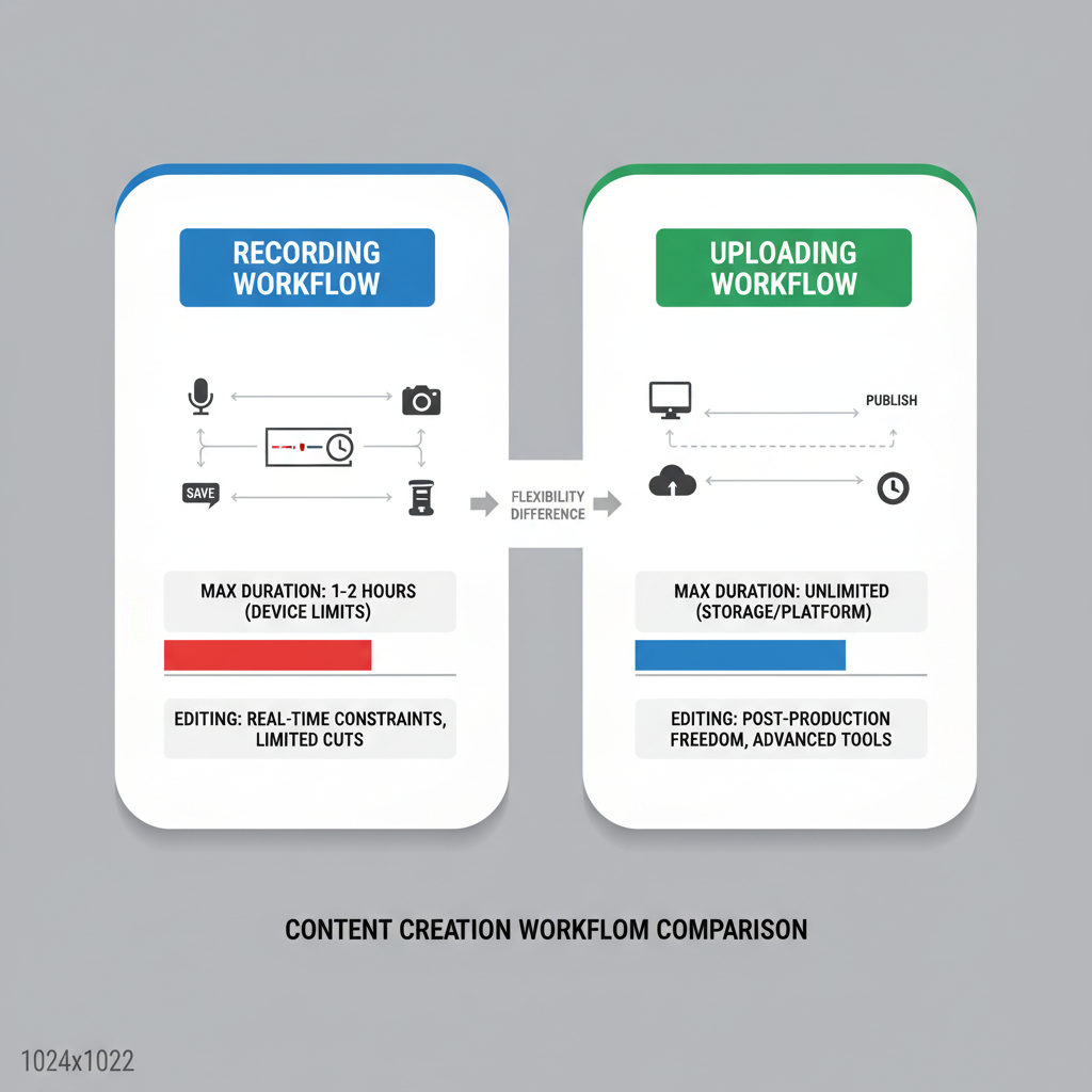 Recording vs Uploading: Key Differences in Maximum Time — maximum time for instagram reels