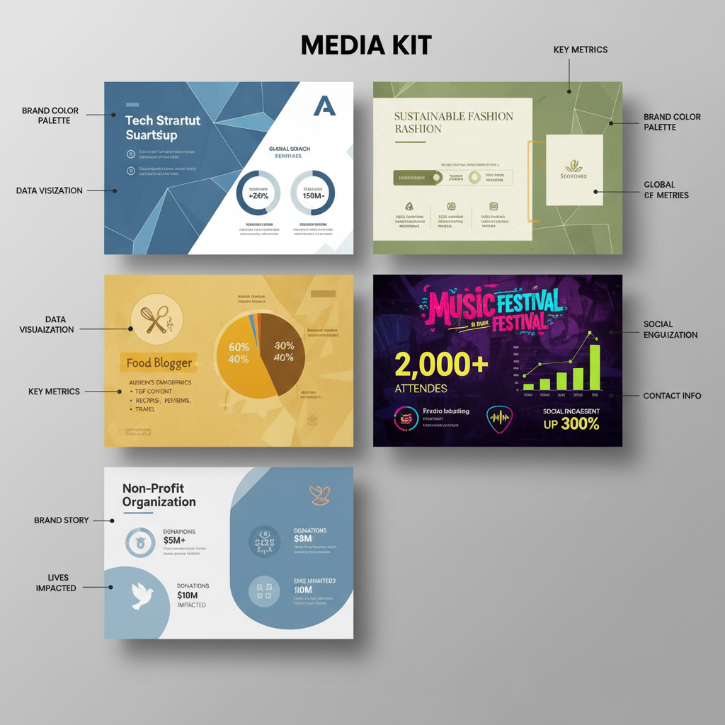Visual Presentation of Data — media kit samples that impress brands and clients