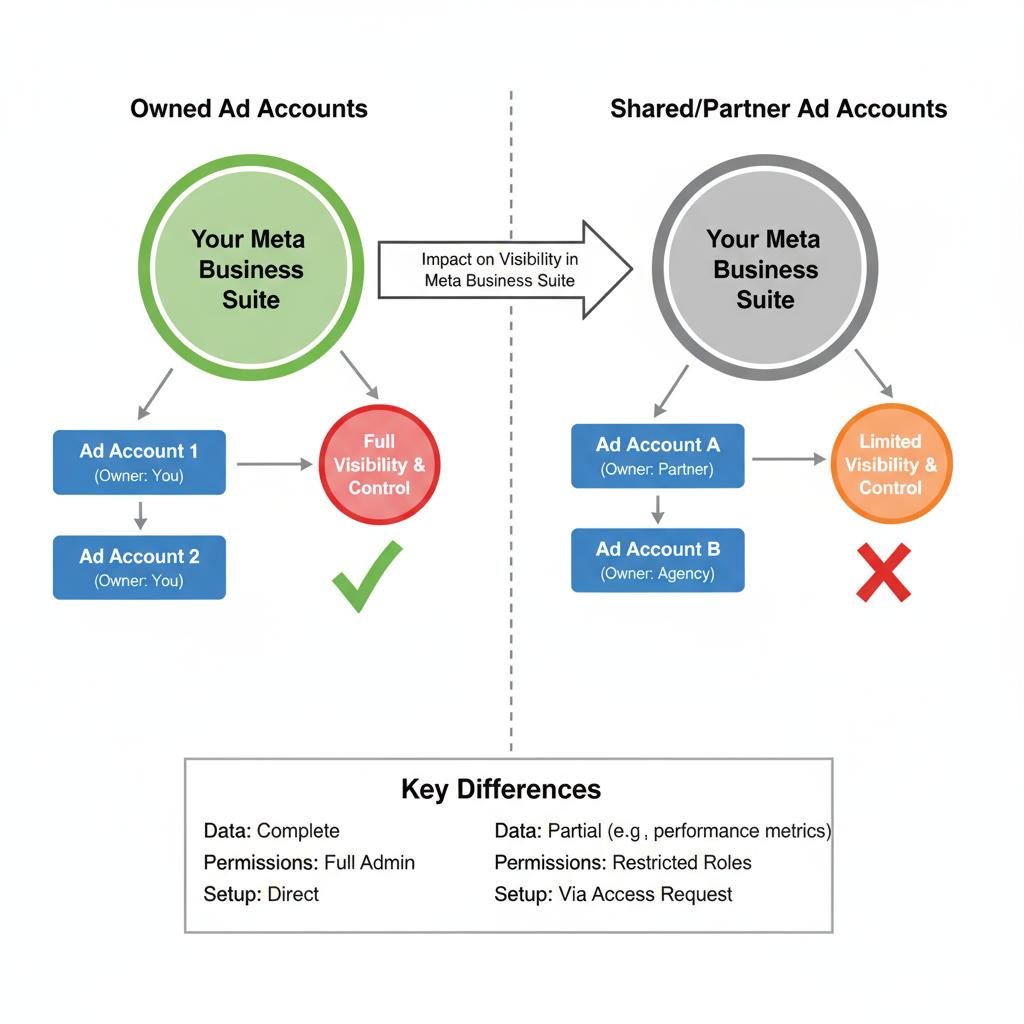 Review Business Verification Status — meta business suite not showing all ad accounts