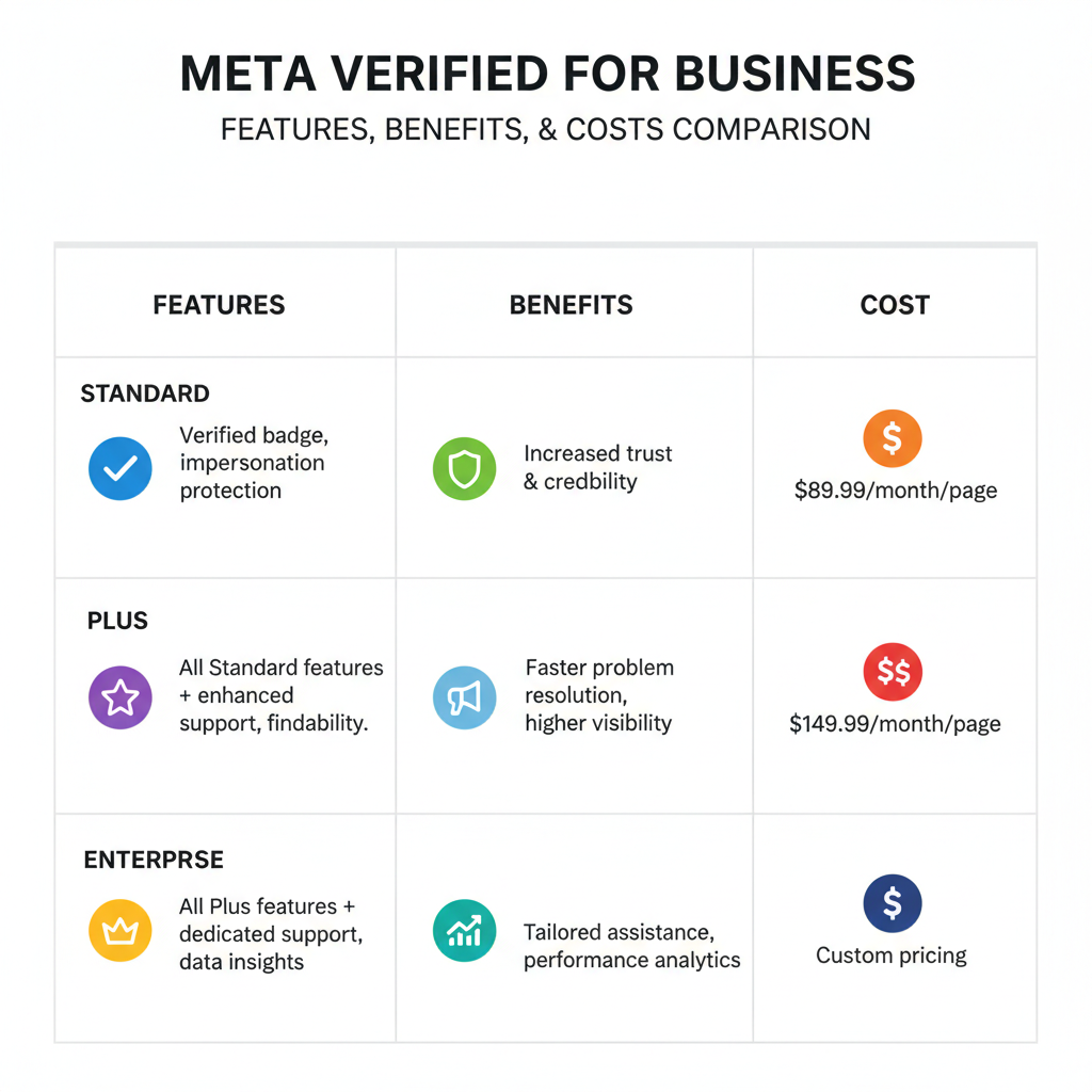 Key Features — meta verified for business cost