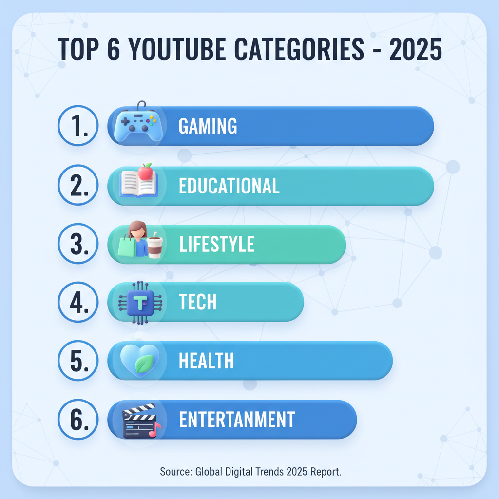 Category #1: Gaming — most popular youtube categories 2025