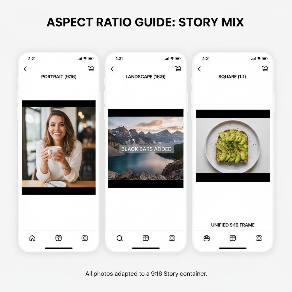 Using the “Add Sticker” Function to Layer Multiple Photos — multiple photos in one instagram story