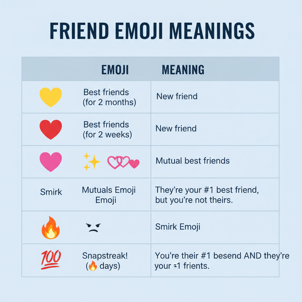 Meaning Behind Friend Emojis and Associated Numbers — number snapchat meaning