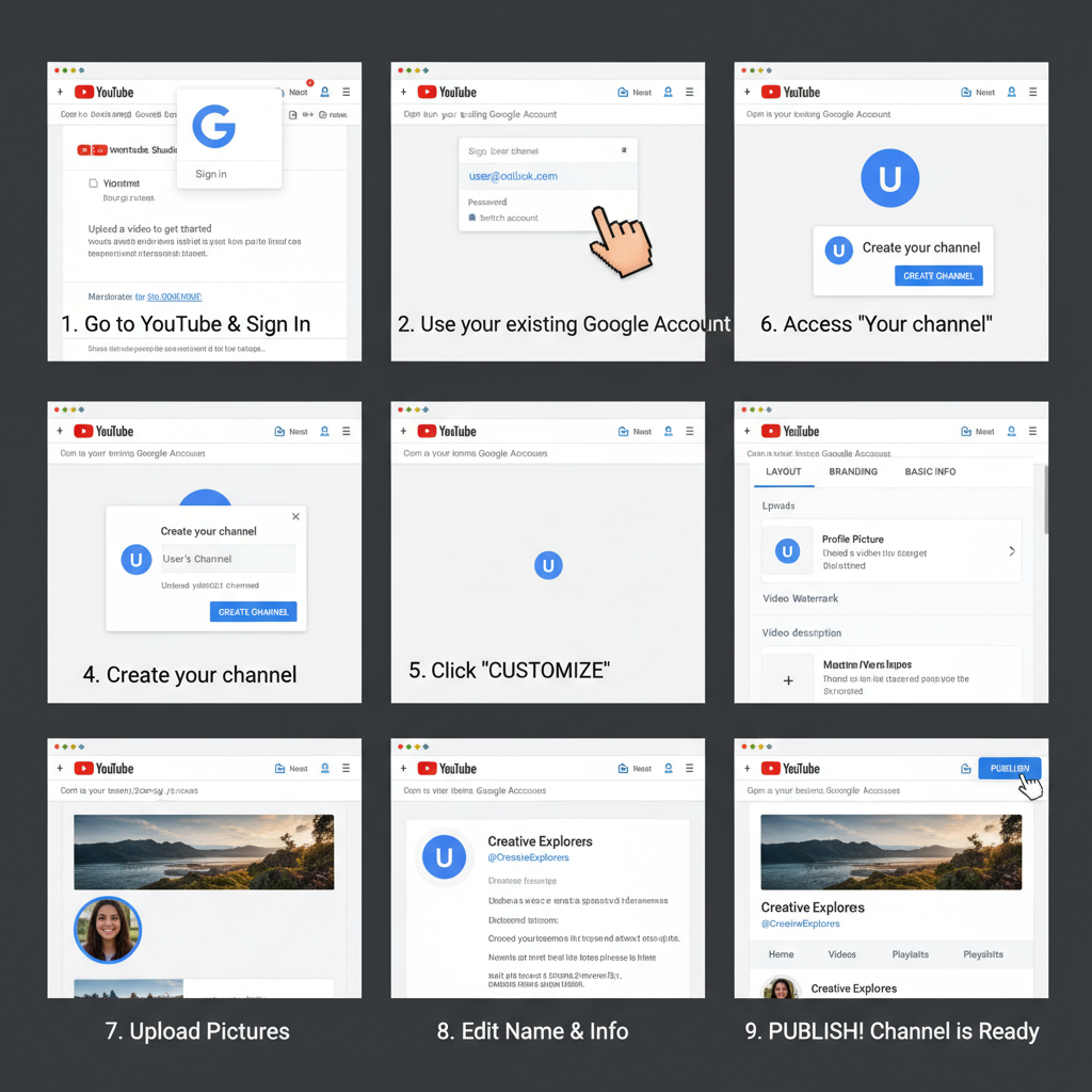 How YouTube is Linked to Google Accounts — open a youtube account without gmail