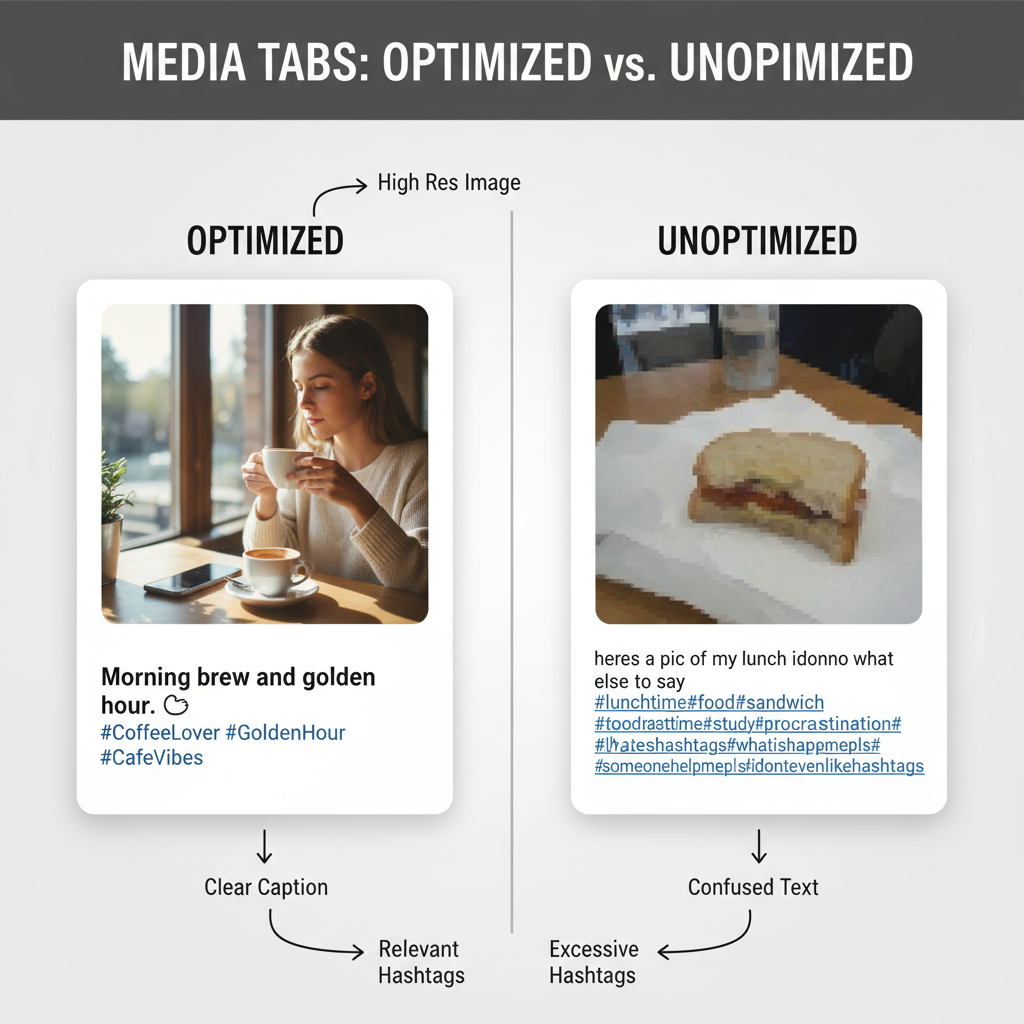 Audit Your Existing Media Content — optimize twitter media tab for engagement