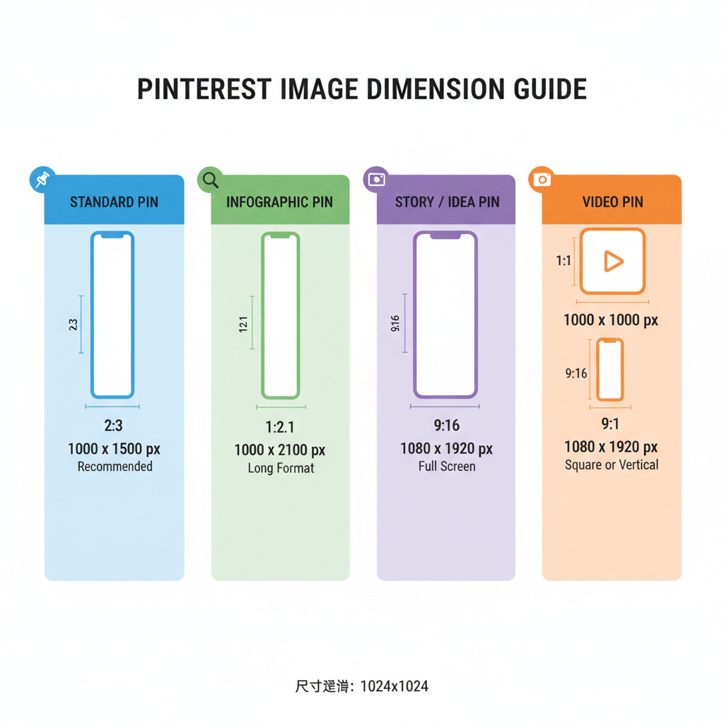 Ideal Sizes for Different Pin Types — pinterest image sizes guide