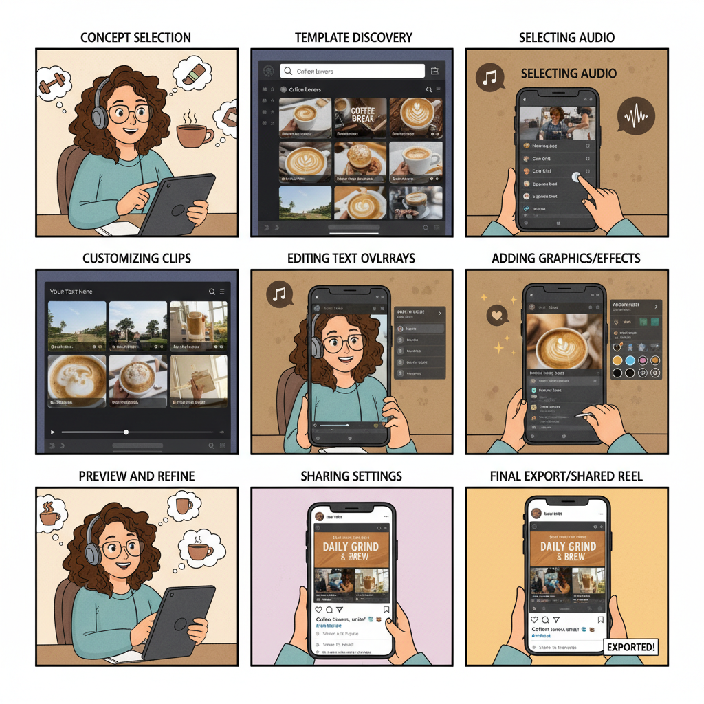 Text Overlay Templates — popular instagram reel templates