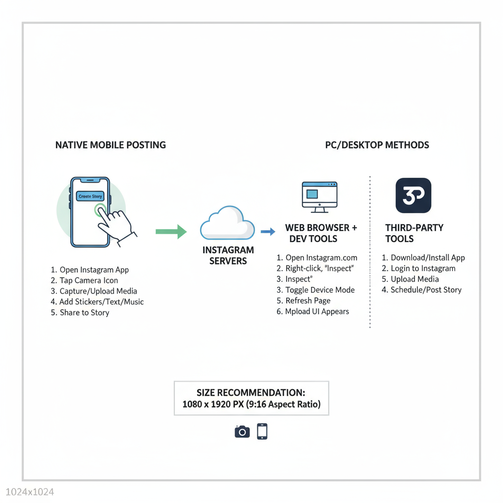 Step 2: Enable Mobile View via Developer Tools — post story instagram from pc
