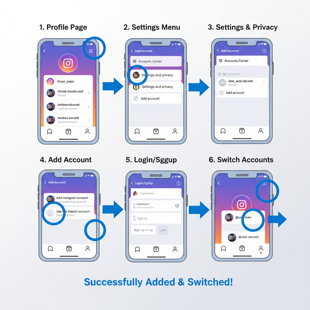 Using Instagram’s Built-In “Post to Other Accounts” Toggle — post to two instagram accounts