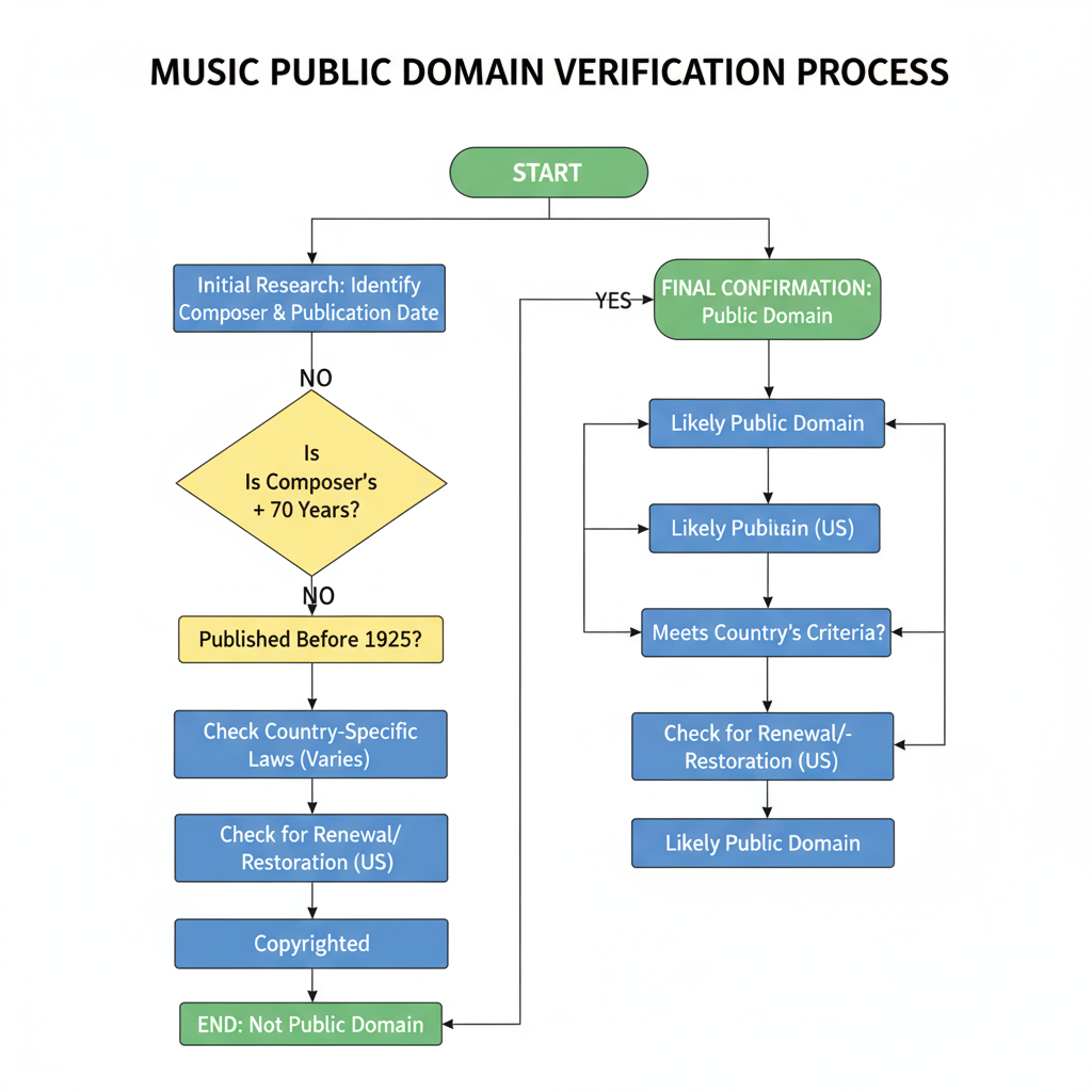 Steps to Verify Public Domain Music — public domain music for videos