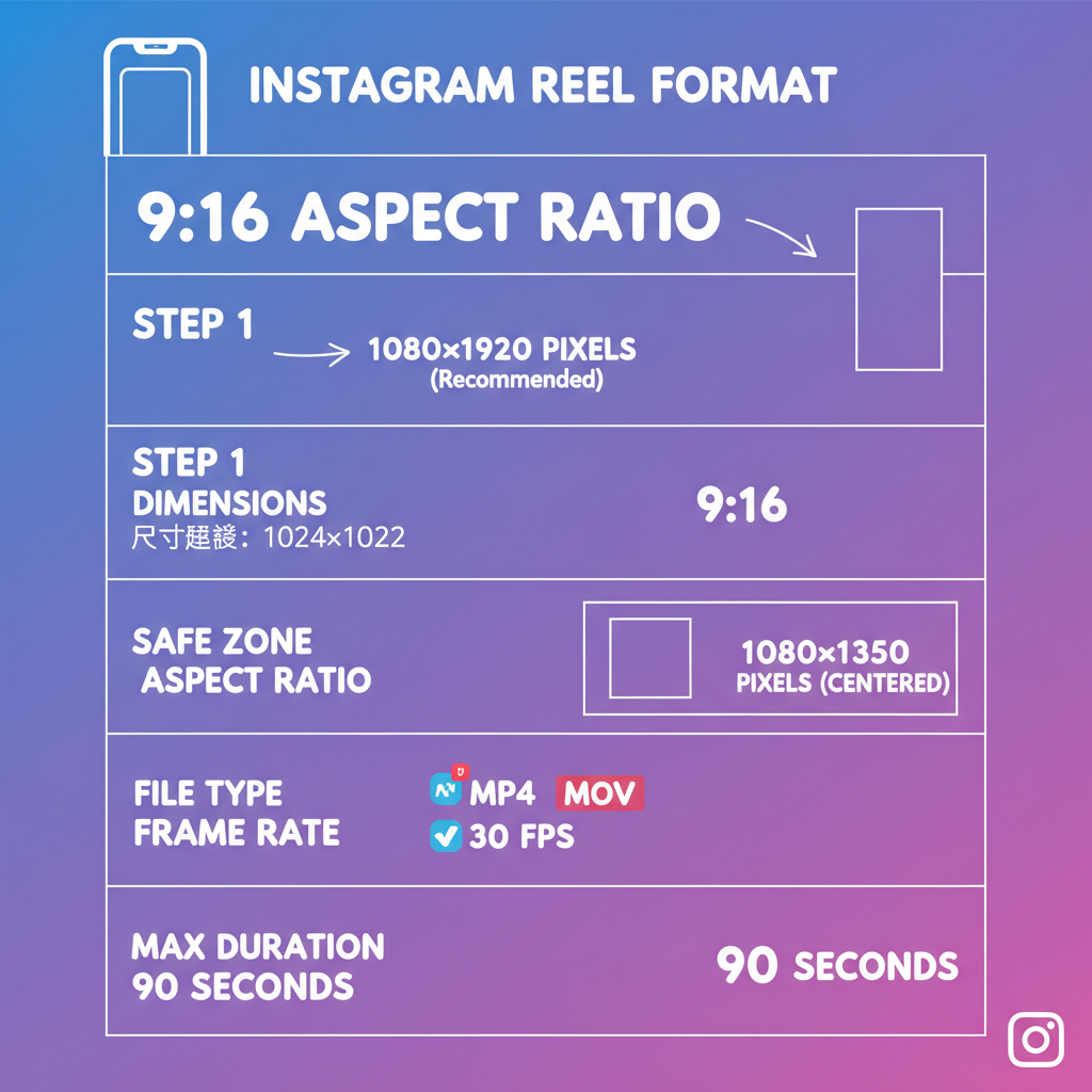 Why the 9:16 Vertical Format Works Best — reel format size guide for instagram creators