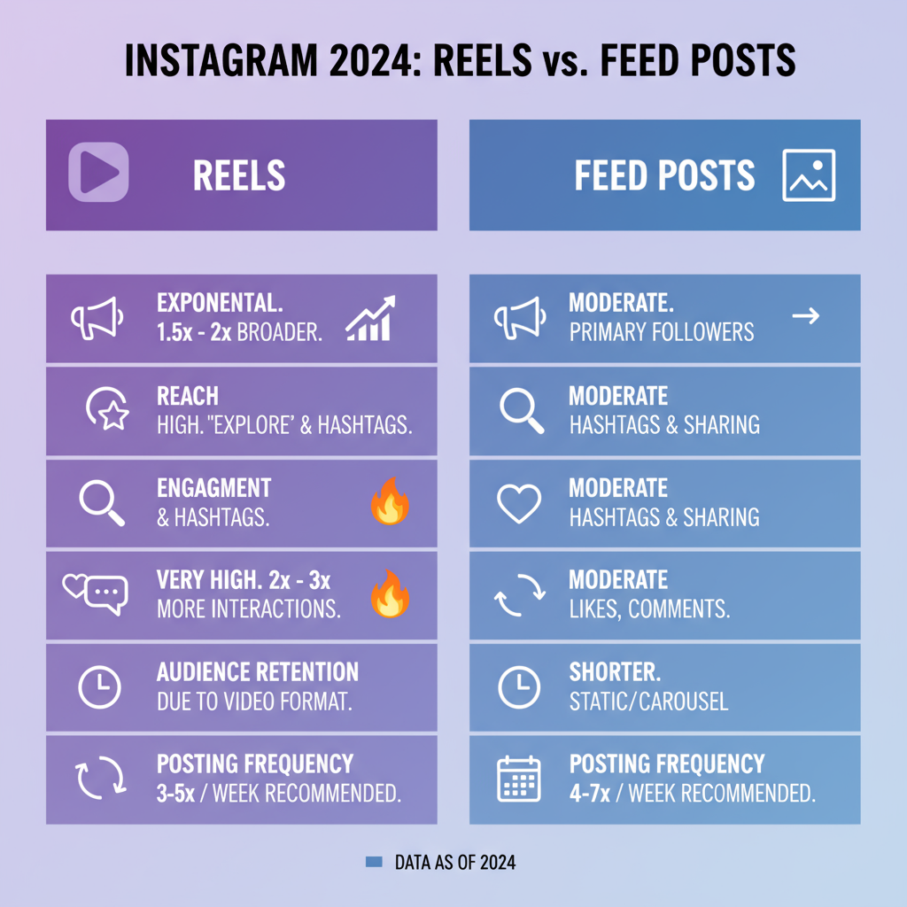 Types of Feed Posts — reels vs posts instagram