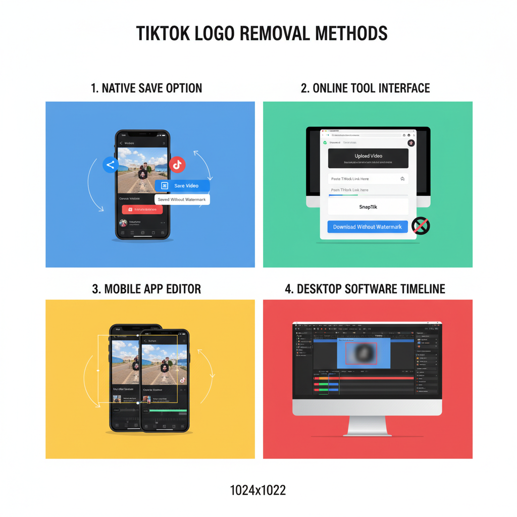 Native TikTok Option: Save Without Watermark — remove tiktok logo from video