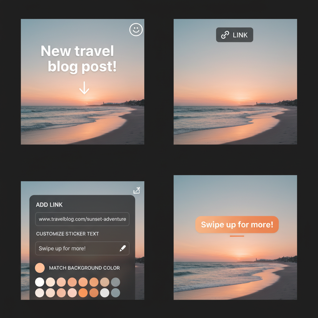1. Background Color Matching — remove underline instagram story link sticker