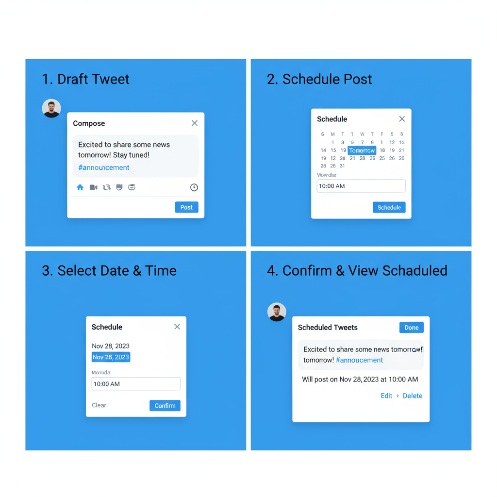 Step-by-Step Guide: How to Schedule 1 Twitter Post with the Built-In Composer — schedule twitter posts for maximum engagement