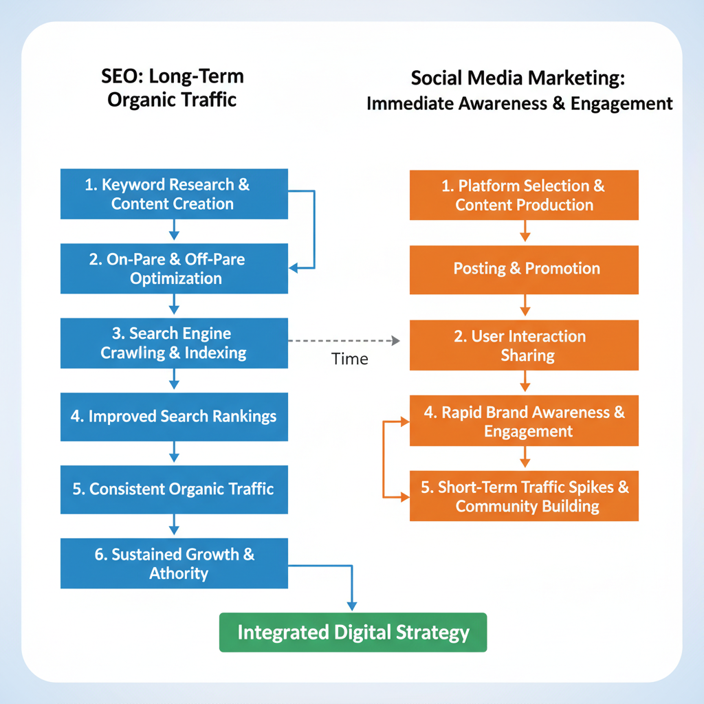 How SEO Drives Long-Term Organic Traffic — seo vs social media marketing