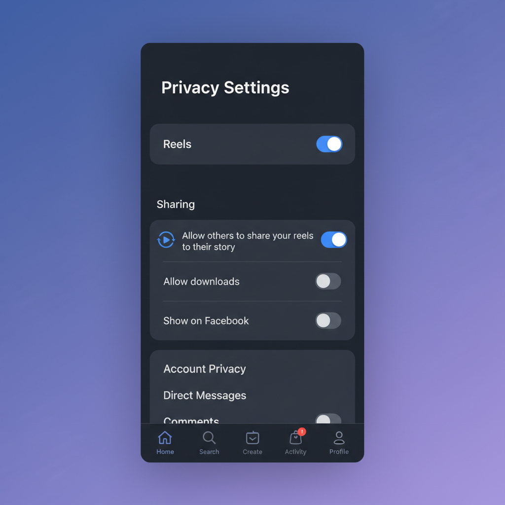 Step-by-Step Privacy Setup — share instagram reels to story