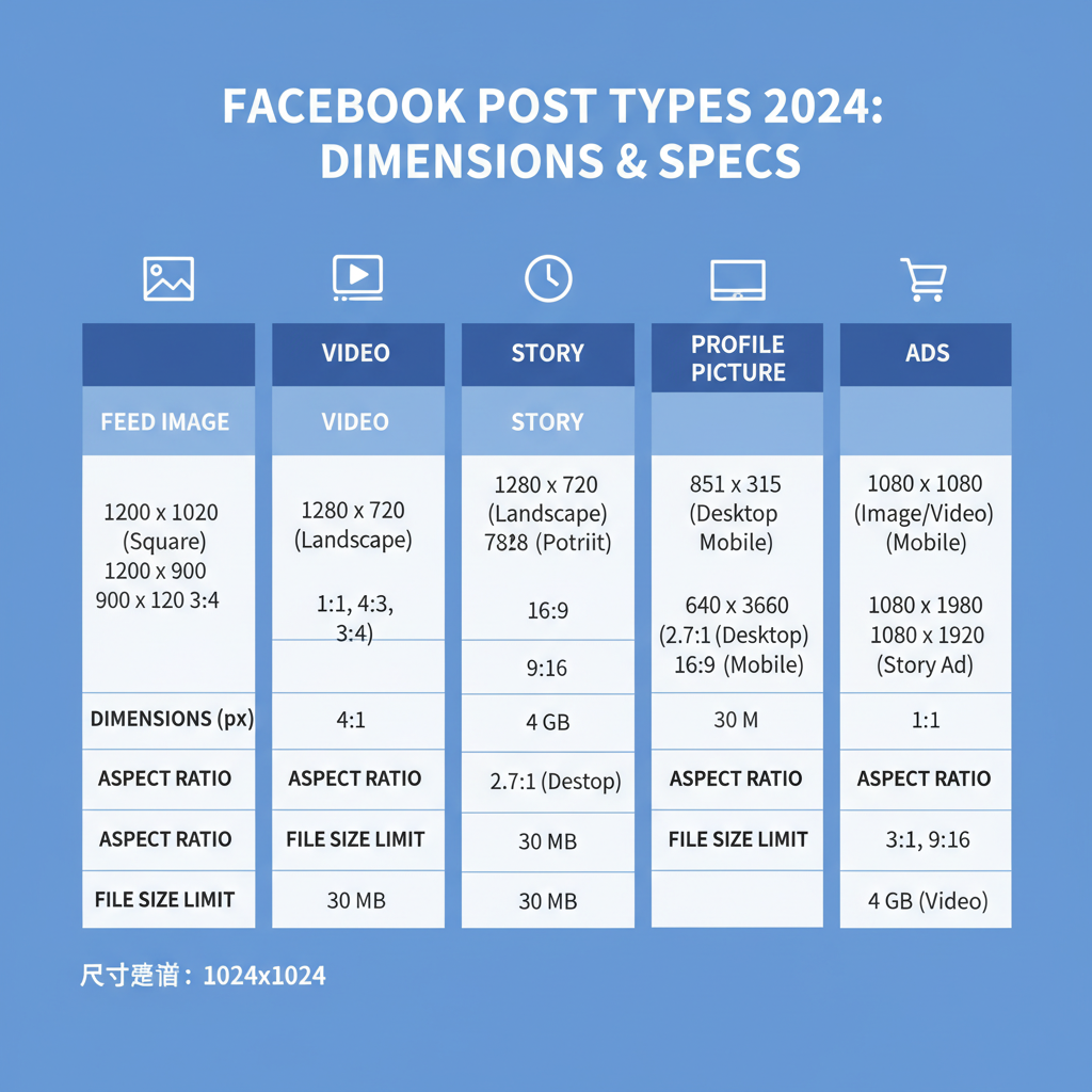 Size of Facebook Post: Updated Dimensions and Formats 2024