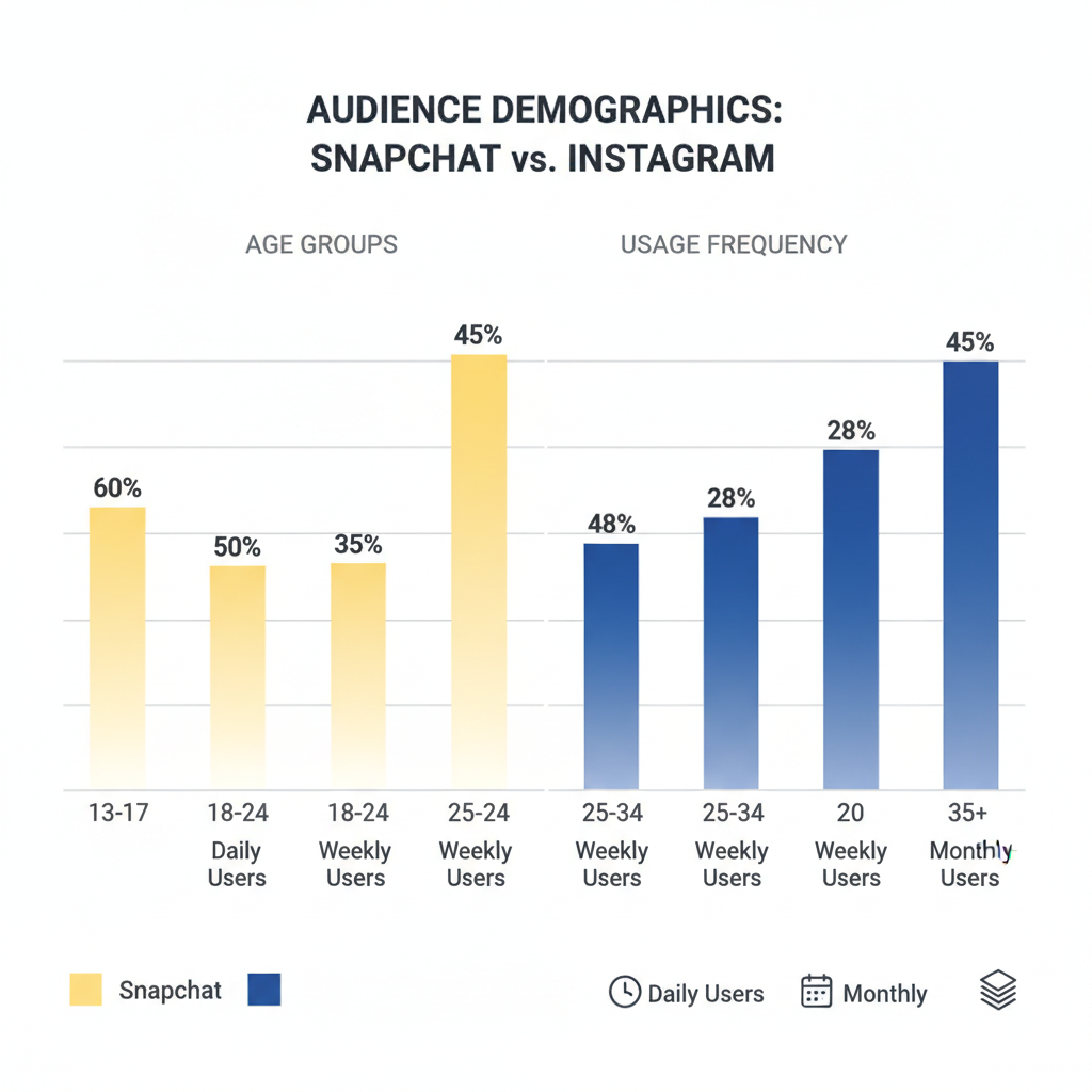 Content Lifespan — snap vs instagram