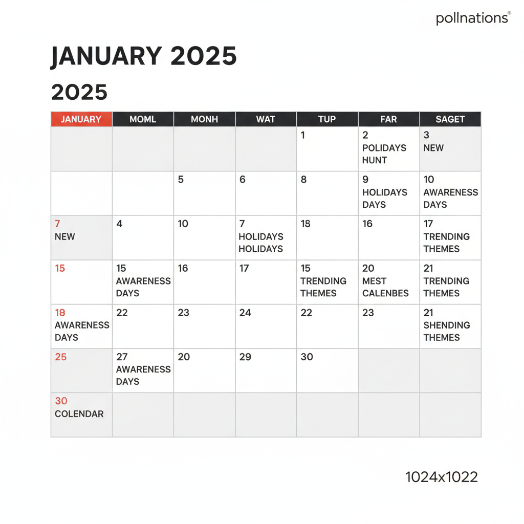 Introduction to Planning January 2025 Social Media Content — social media calendar january 2025