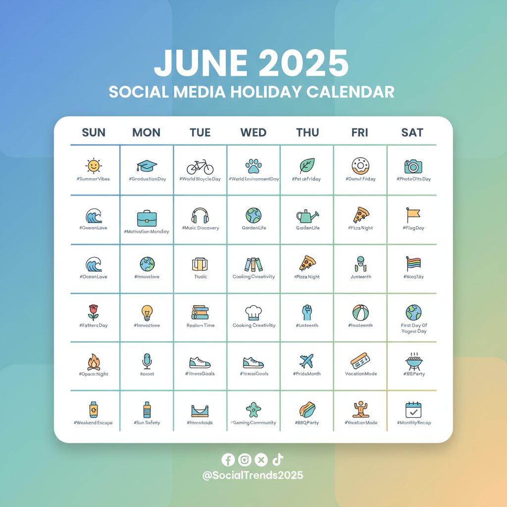 Key Themes in June: — social media holidays june 2025
