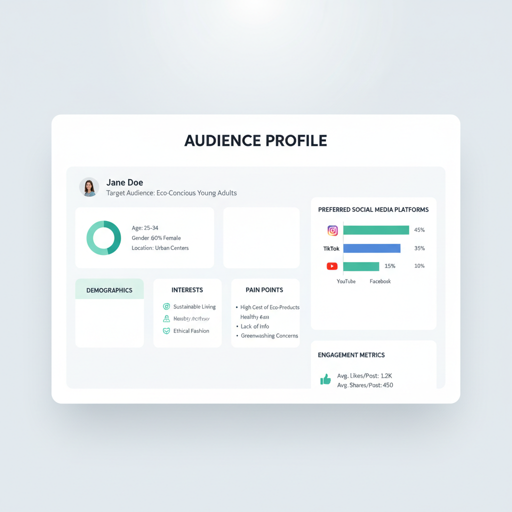Identify Target Audience Demographics, Interests, and Pain Points — social media marketing business plan