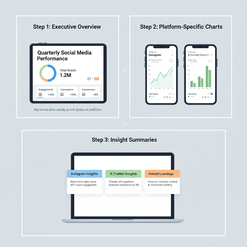 Gathering Data from Analytics Tools — social media report example