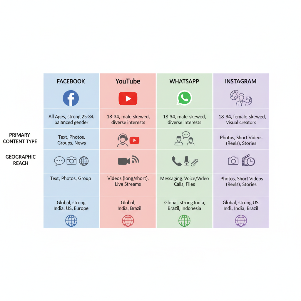 Facebook: Still the Giant — social media with the most users 2024