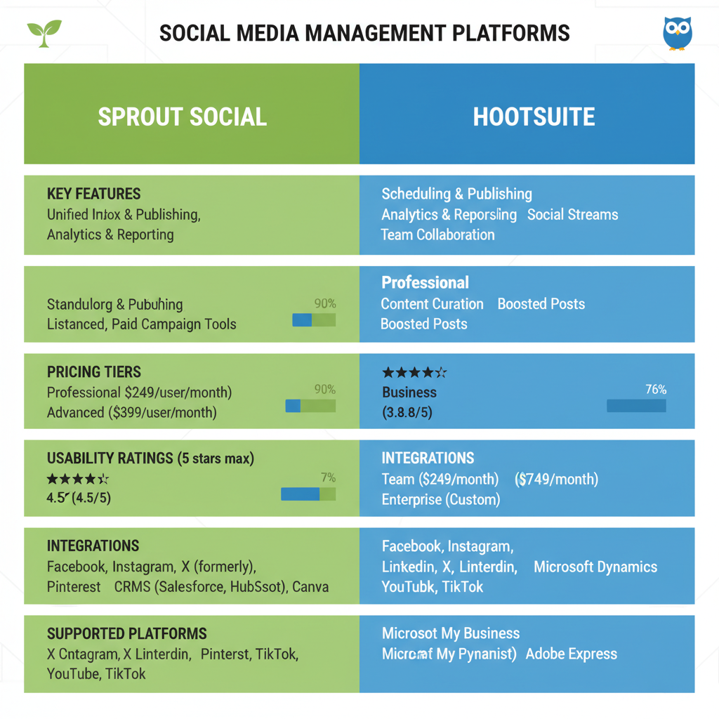 Dashboard and User Interface Comparison — sprout vs hootsuite comparison 2024