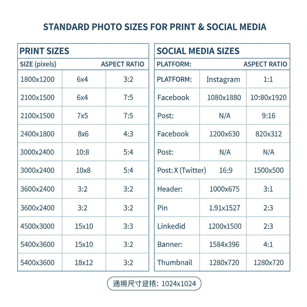 Tips for Preparing Pictures for Professional Printing — standard size for pictures