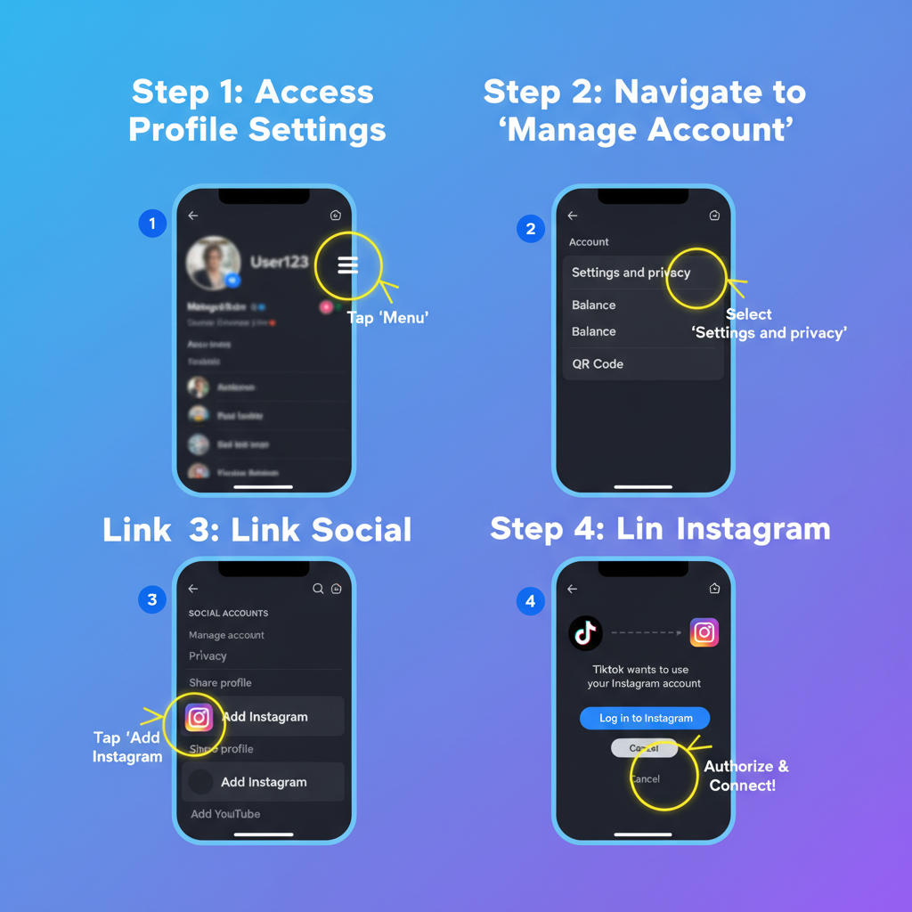 Step 2: Verify Instagram Account Settings (Public/Private Toggle) — tiktok cant link instagram