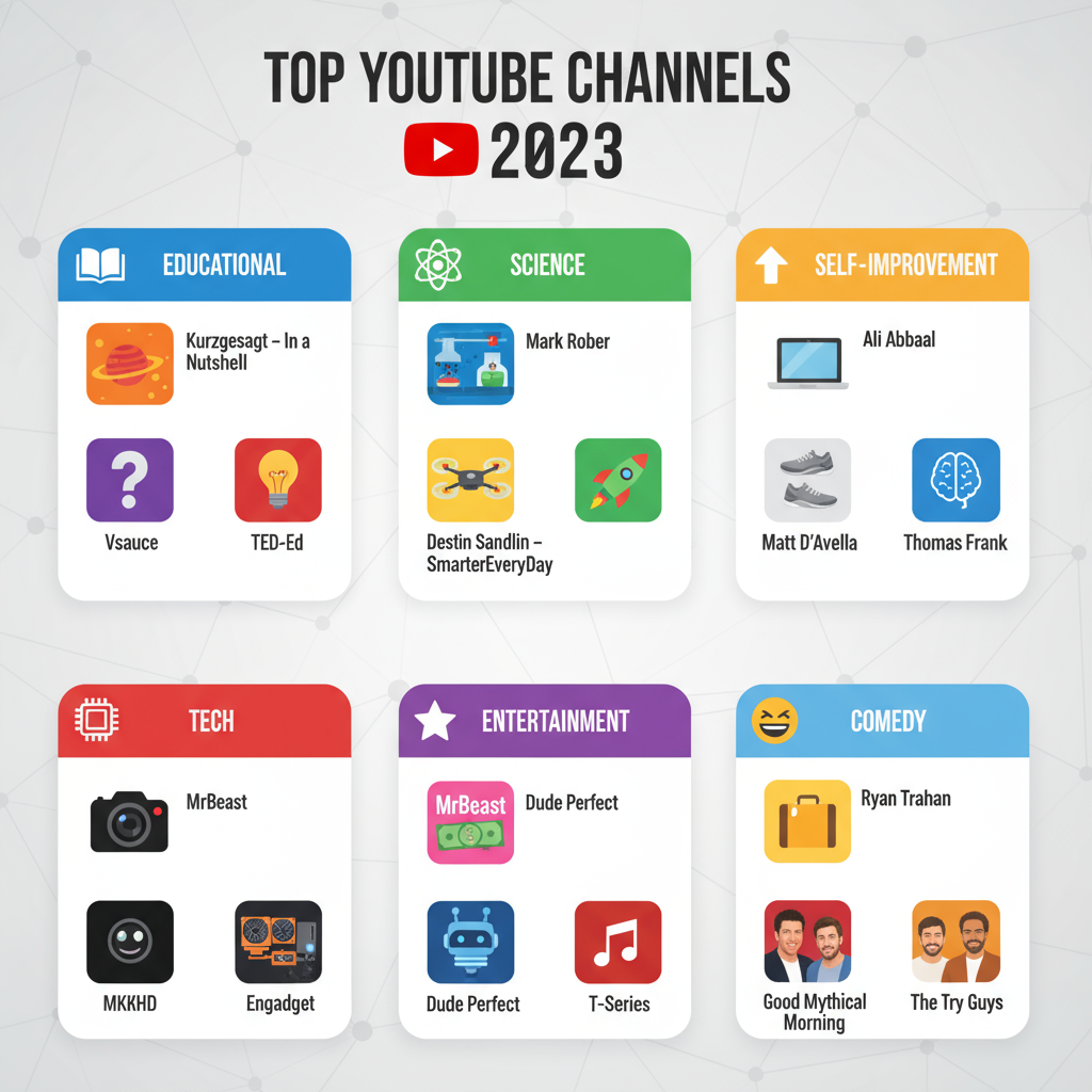 Top Educational Channels — top youtube channels to follow in 2023