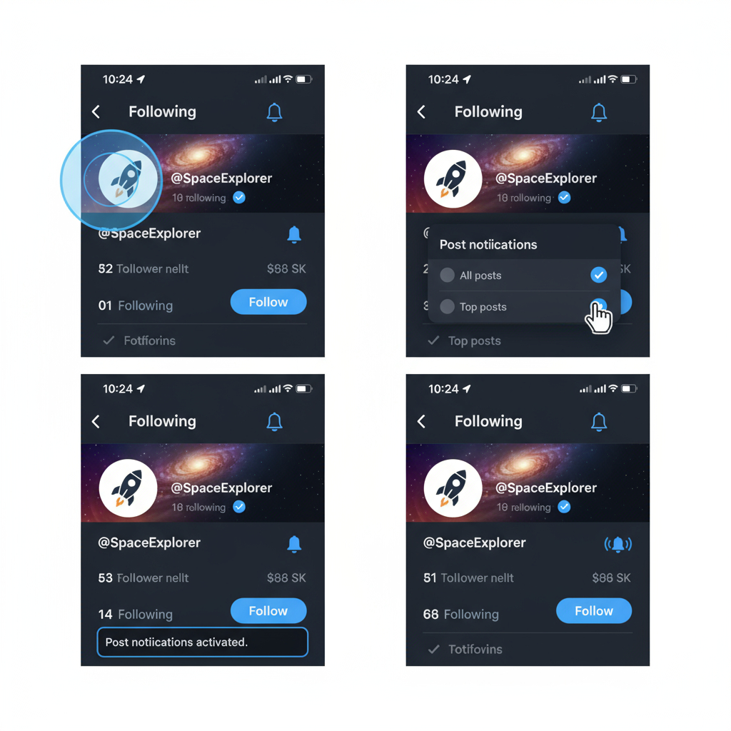 On iOS & Android — turn on post notifications