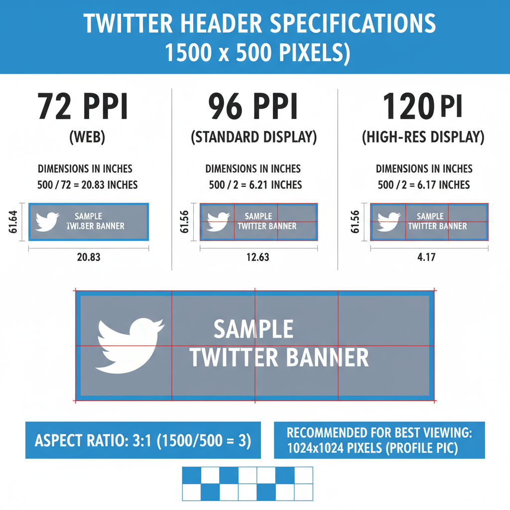 Converting Twitter header size from pixels to inches — twitter header size in inches
