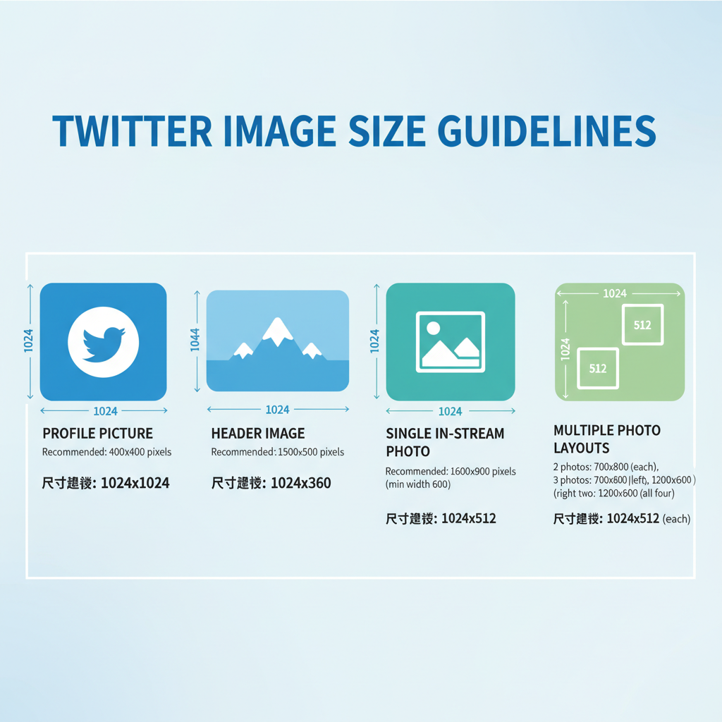 Twitter Ad Image Size Recommendations — twitter photo size guide best dimensions for quality posts
