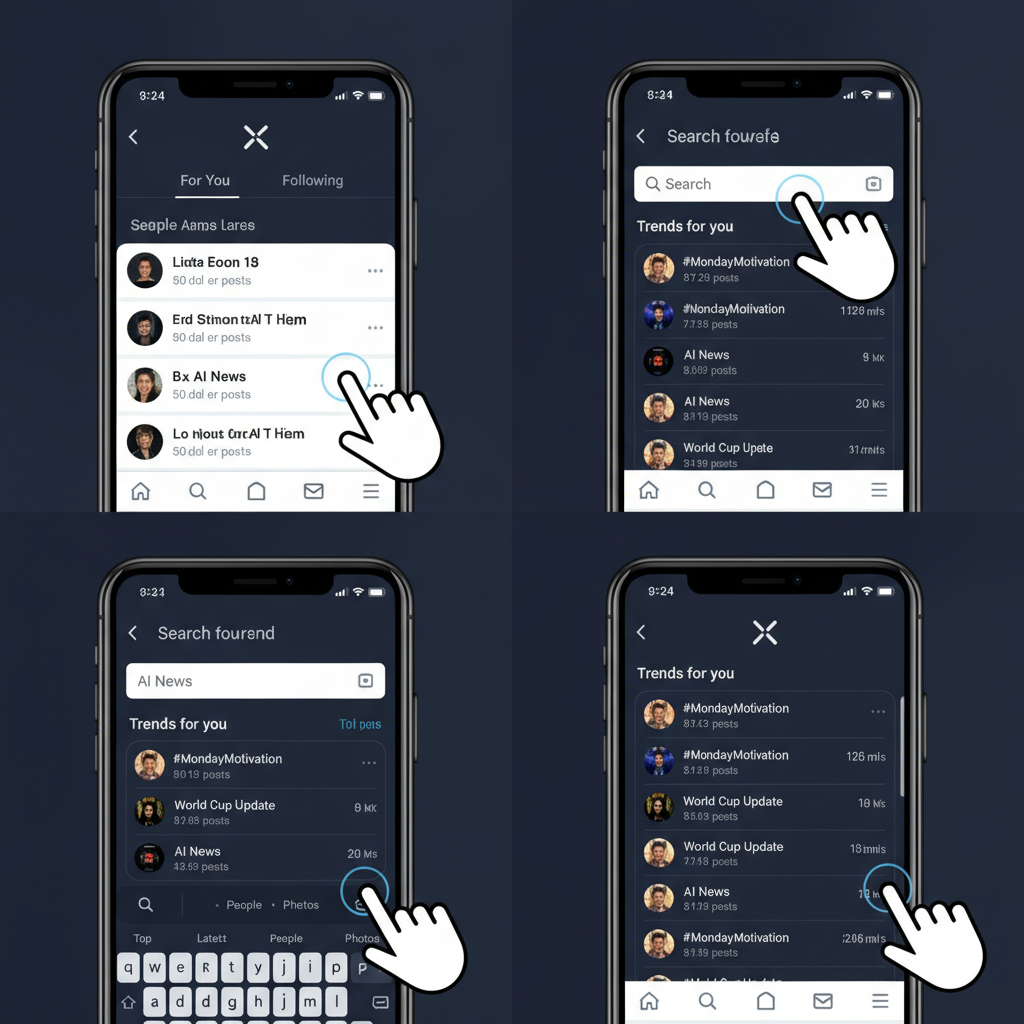 Accessing the Search Bar and Explore Tab on Mobile — twitter search mobile