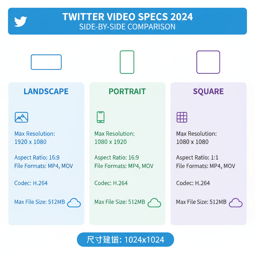 Official Twitter Video Dimensions for Posts — twitter video size specs guide 2024