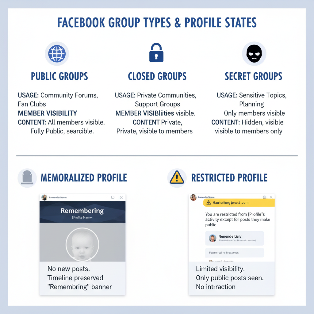 Facebook Pages: For Businesses, Creators, and Public Figures — types of facebook accounts
