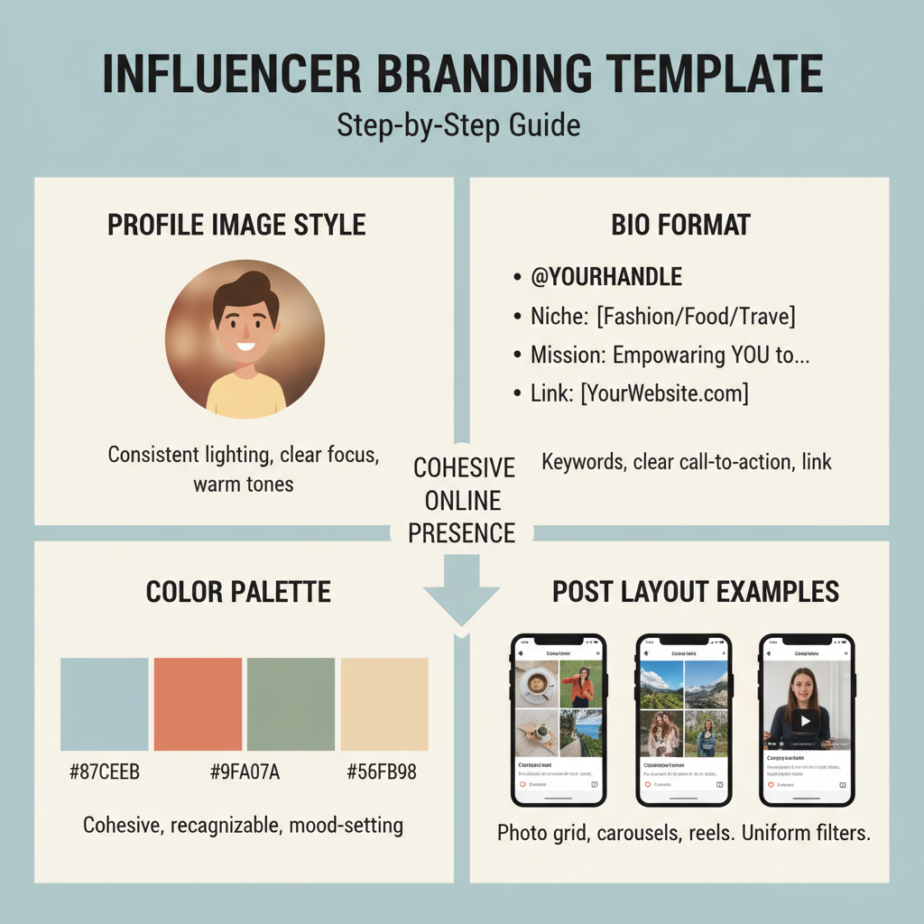 Sample Visual Style Guide Components — ultimate influencer template guide