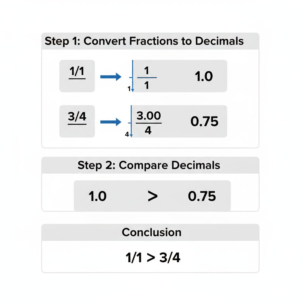 Visual Representation: Pie Charts & Fraction Bars — understanding fractions 1 1 vs 3 4