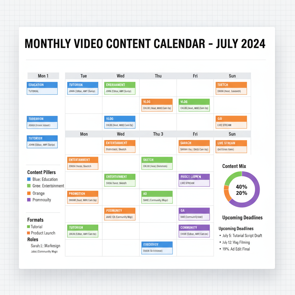 Choose Your Primary Video Platforms — video content calendar creation