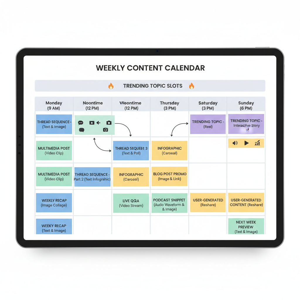 Building a Content Calendar — we post it all twitter guide