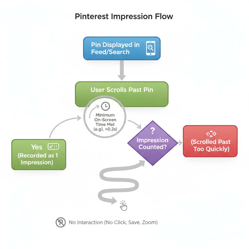 Visibility Without Interaction — what does impressions mean on pinterest