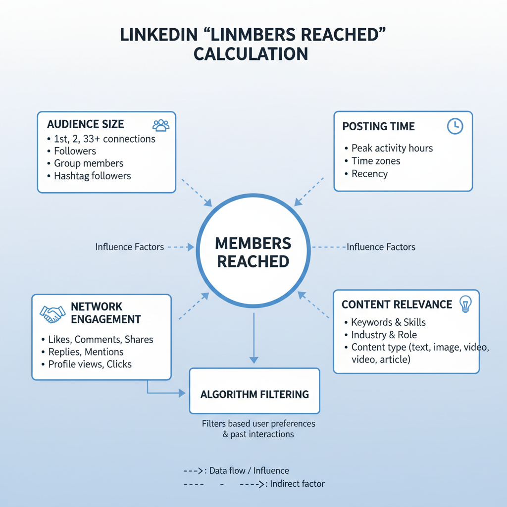 On a Company Page — what does members reached mean on linkedin