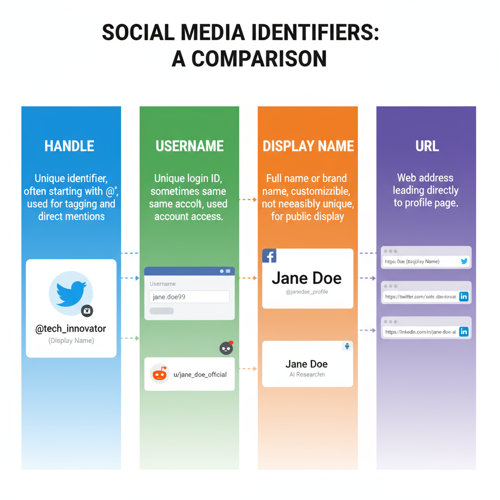 Examples of Handles Across Platforms — what does social media handle mean