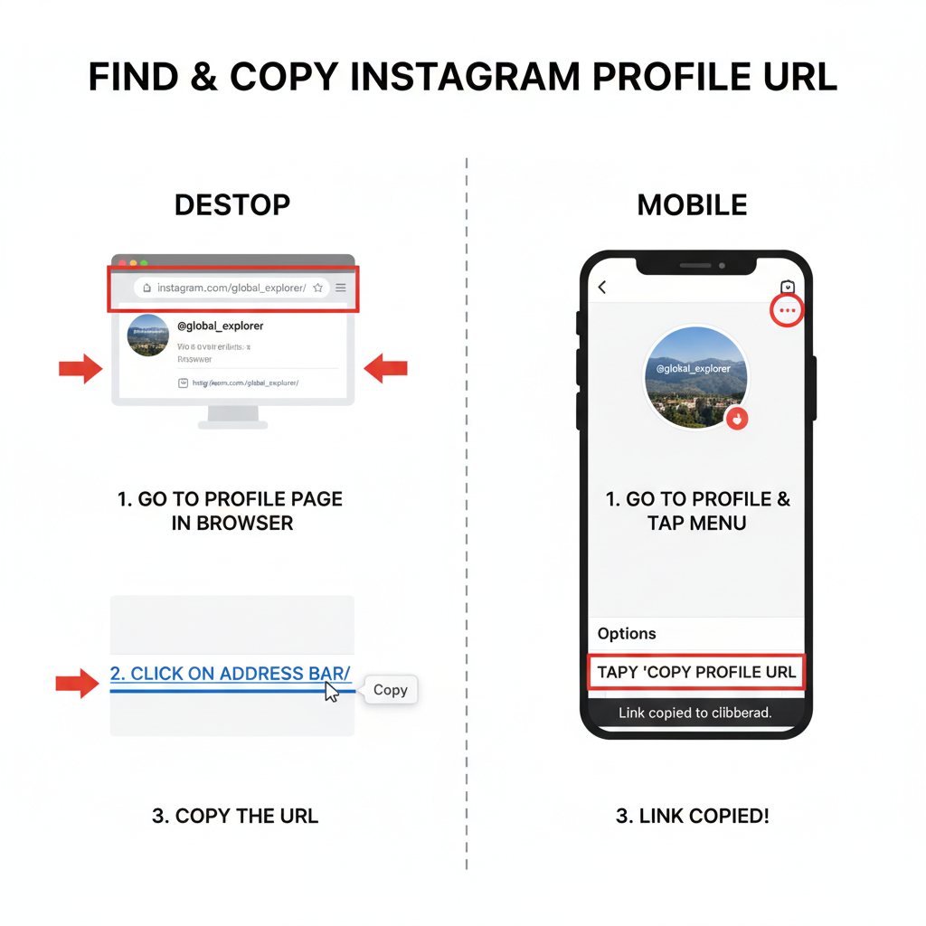Finding Your Instagram Profile URL on Desktop — what is a url for instagram