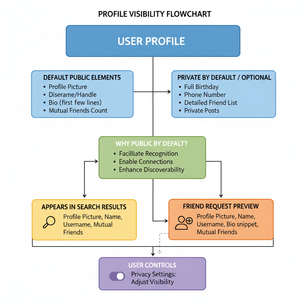 Use in Search Results and Friend Requests — what is public profile info on facebook